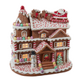 10" Pre-Lit Gingerbread House With Santa - The Well Appointed House