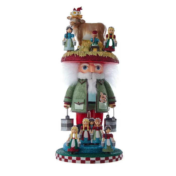 16.5" Hollywood Nutcrackers™ 8 Maids A Milking Nutcracker - The Well Appointed House