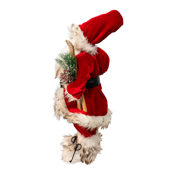 18 KSA Kringles Rustic Santa With Skis - The Well Appointed House