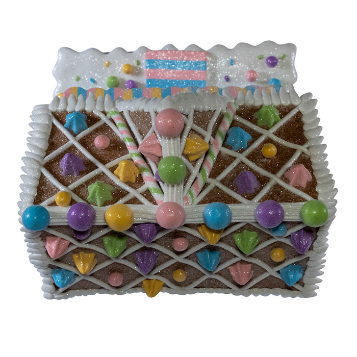 8.07" Battery Operated LED Lighted Gingerbread Bubblegum Factory - The Well Appointed House