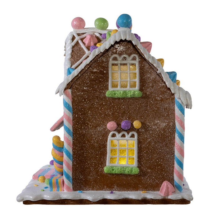 8.07" Battery Operated LED Lighted Gingerbread Bubblegum Factory - The Well Appointed House