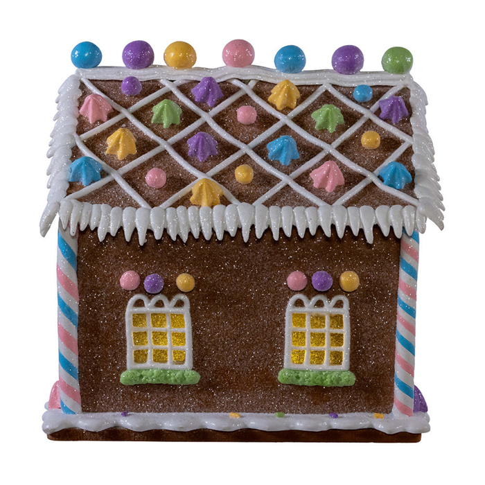 8.07" Battery Operated LED Lighted Gingerbread Bubblegum Factory - The Well Appointed House