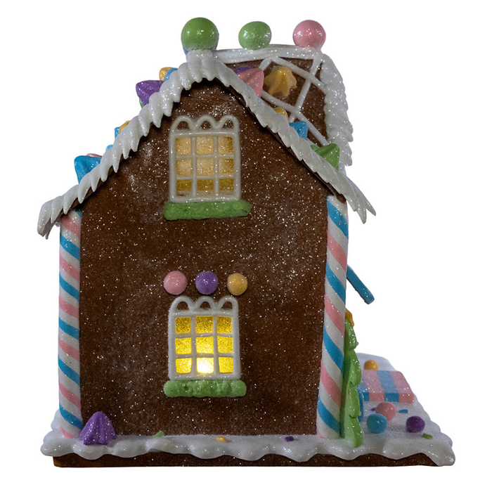 8.07" Battery Operated LED Lighted Gingerbread Bubblegum Factory - The Well Appointed House