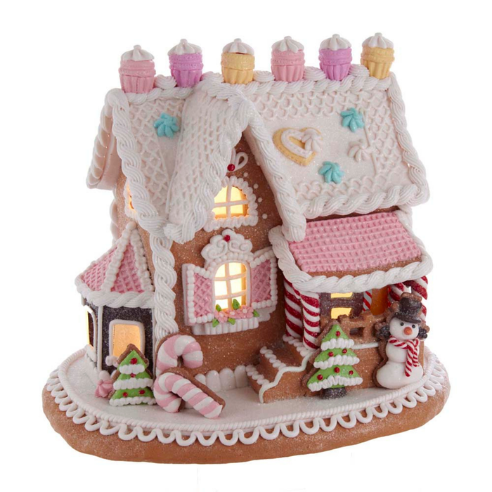 9" Battery-Operated LED Gingerbread Cake House - The Well Appointed House