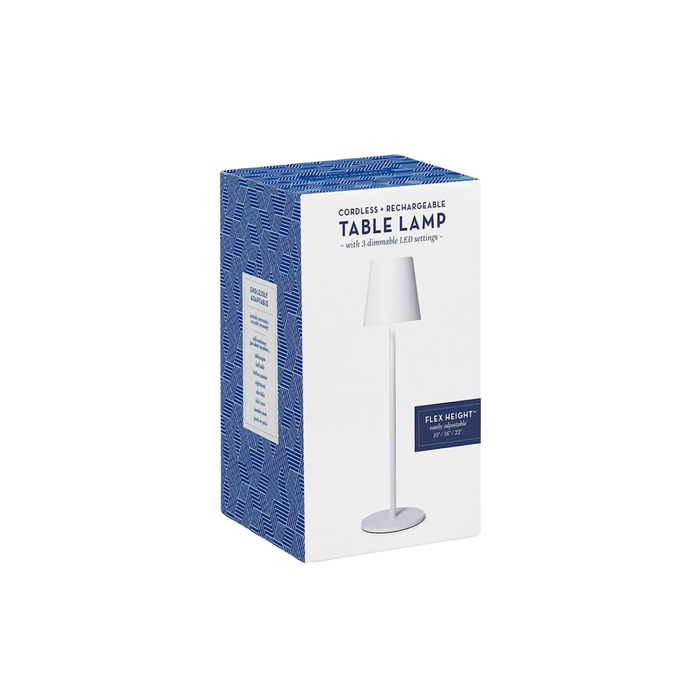 Adjustable Height White LED Cordless Table Lamp - The Well Appointed House