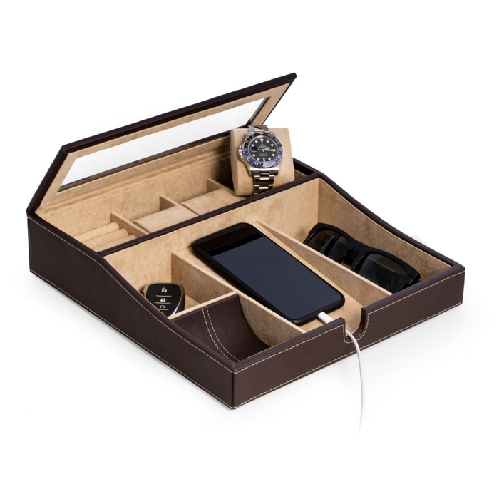 Alexander Brown Leather Valet - The Well Appointed House