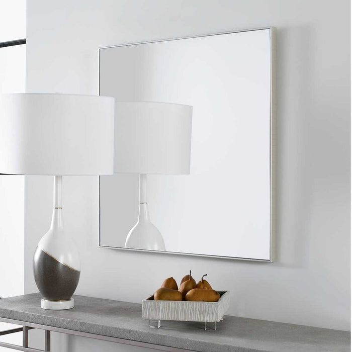 Alexo Brushed Gold Square Wall Mirror - The Well Appointed House