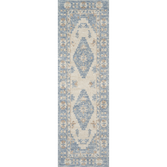 Ana Blue Wool Area Rug - The Well Appointed House