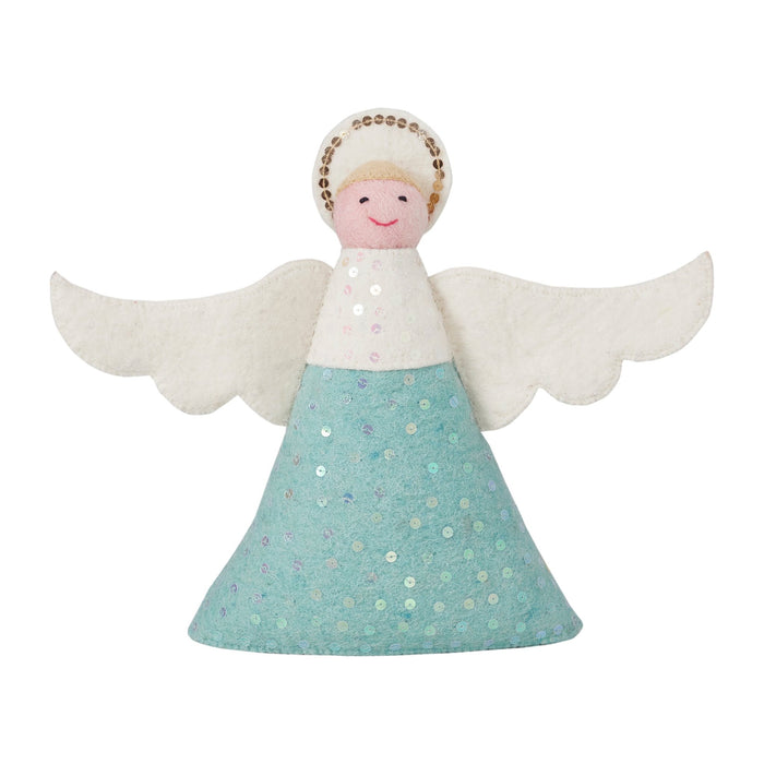 Angel Christmas Tree Topper in Blue - The Well Appointed House