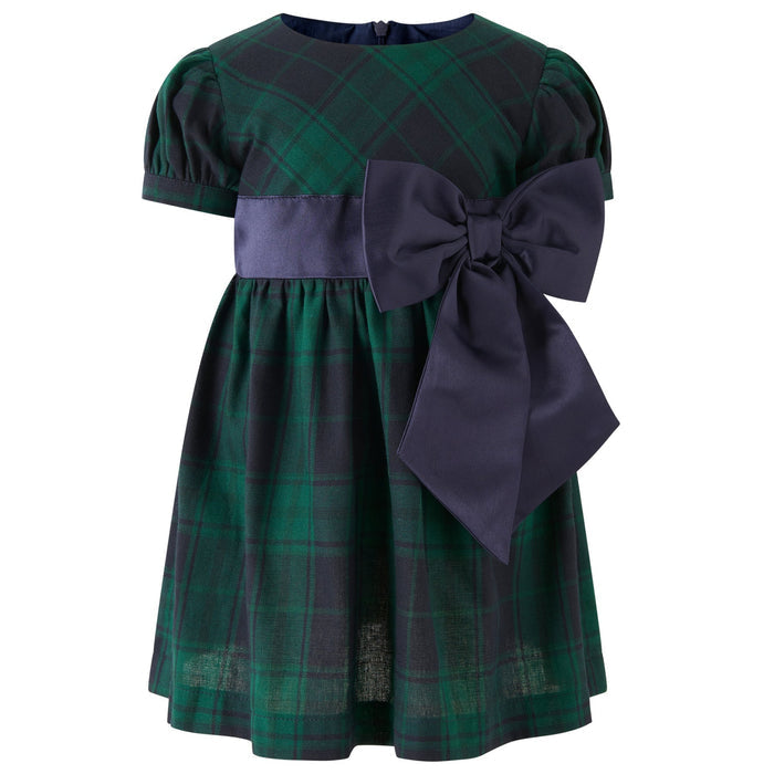 Baby Blackwatch Bow Dress - The Well Appointed House