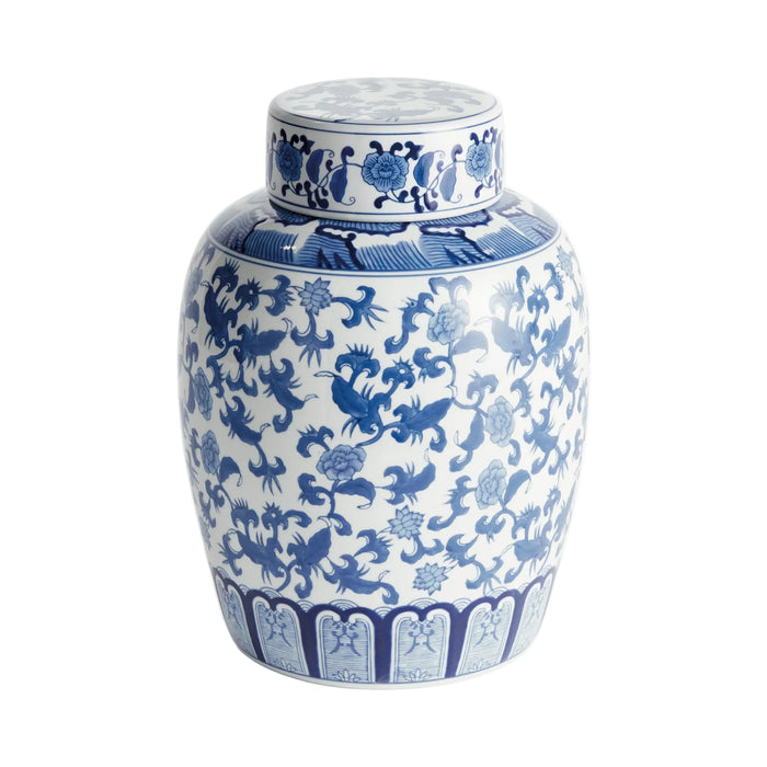 Barclay Butera Dynasty Blossom Lidded Jar - The Well Appointed House