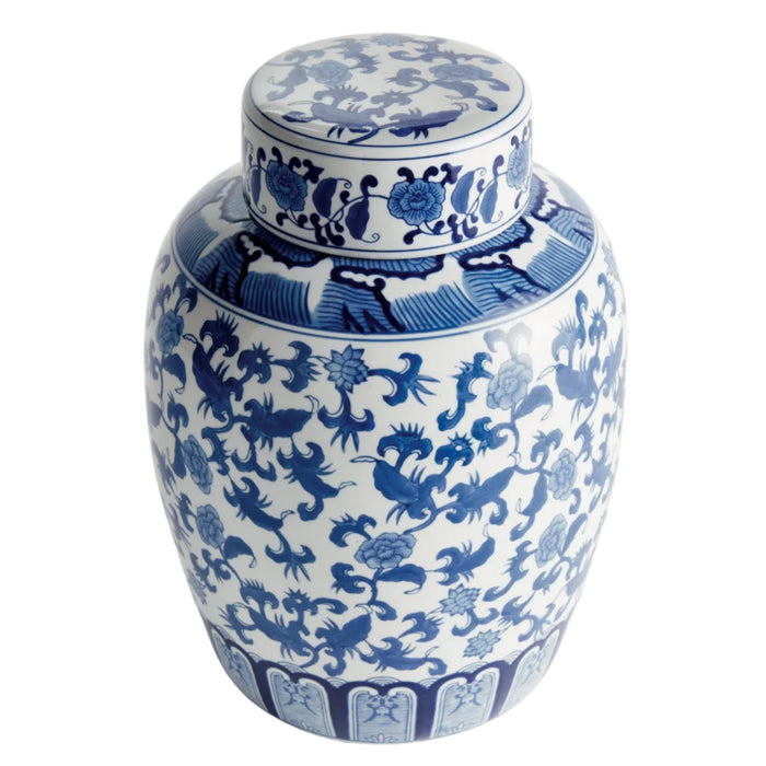 Barclay Butera Dynasty Blossom Lidded Jar - The Well Appointed House