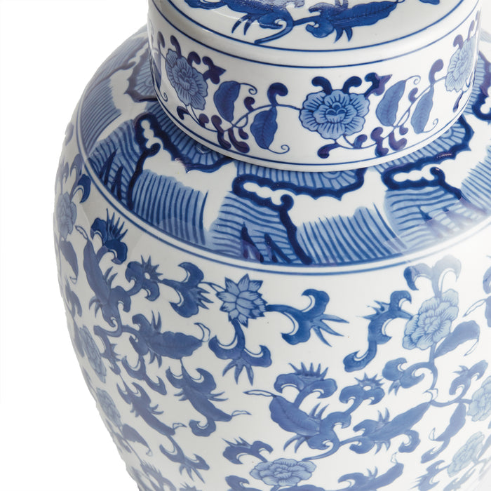 Barclay Butera Dynasty Blossom Lidded Jar - The Well Appointed House
