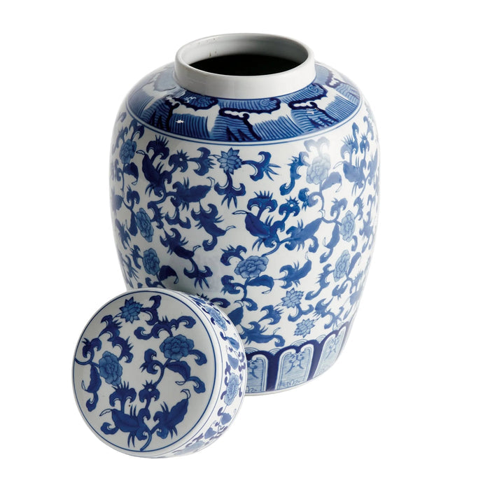 Barclay Butera Dynasty Blossom Lidded Jar - The Well Appointed House