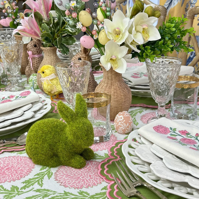 Bettina Placemat - Green & Pink, Set of 4 - The Well Appointed House