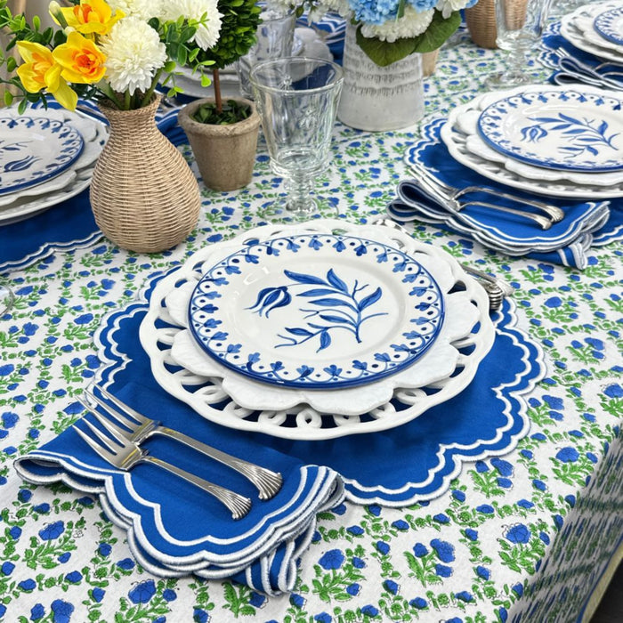 Bettina Placemat in Royal Blue (Set of 4) - The Well Appointed House
