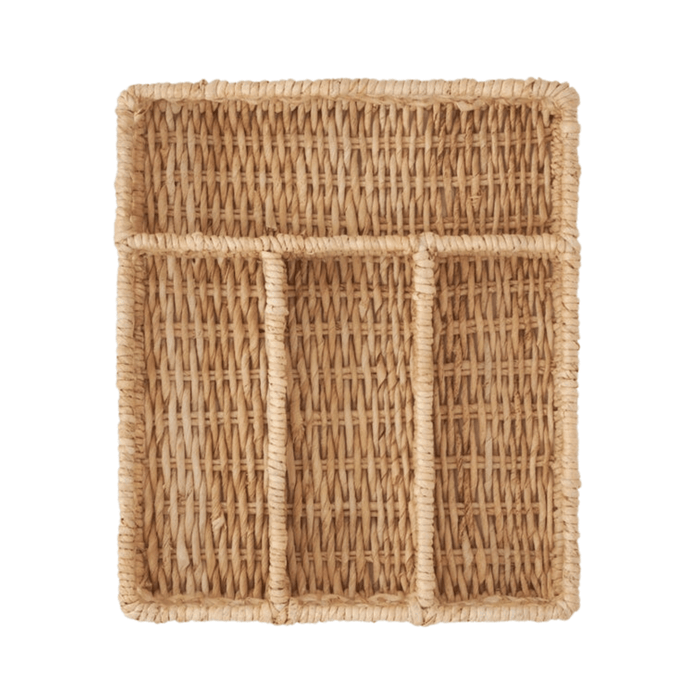 Bleached Banana Bark Flatware Tray - Flatware - The Well Appointed House