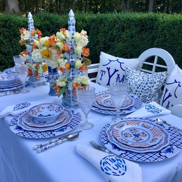 Blooming Sunset Pagoda Melamine Dinnerware Collection - The Well Appointed House