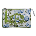 Blue Hydrangea Monogramable Zippered Pouch