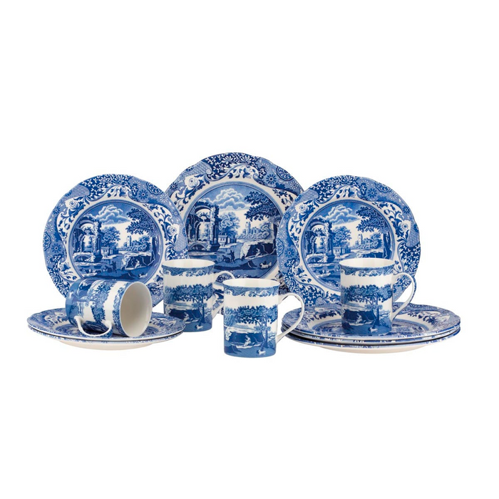 Blue Italian 12 Piece Set - The Well Appointed House