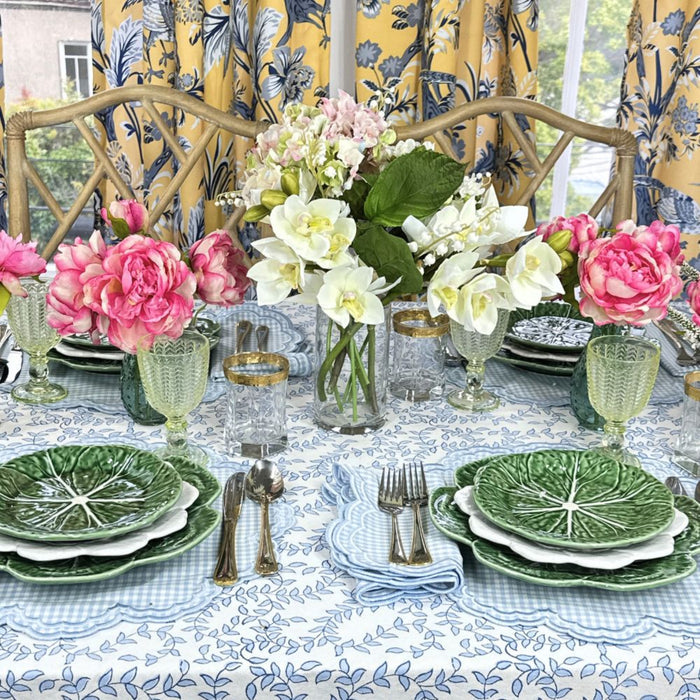 Blue Leaves Tablecloth  - The Well Appointed House