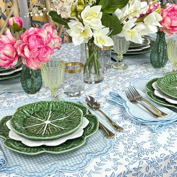 Blue Leaves Tablecloth  - The Well Appointed House