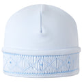 Blue Pima Smocked Hat - The Well Appointed House