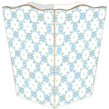 Blue Scroll Wastebasket - The Well Appointed House