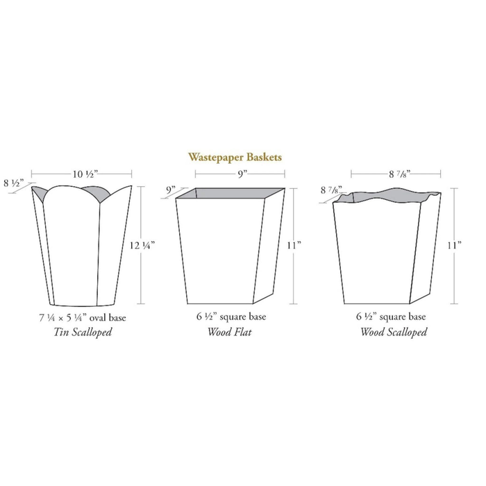 Blue Scroll Wastebasket - The Well Appointed House