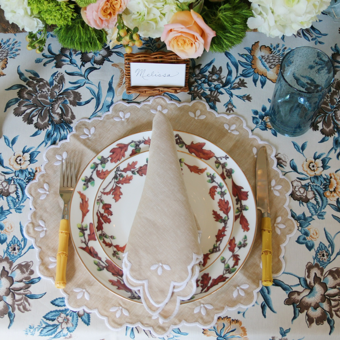 Bone China Acorn Design Round Dinnerware - The Well Appointed House