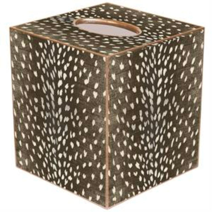 Brown Antelope Wastebasket and Optional Tissue Box Cover - Wastebasket Sets - The Well Appointed House