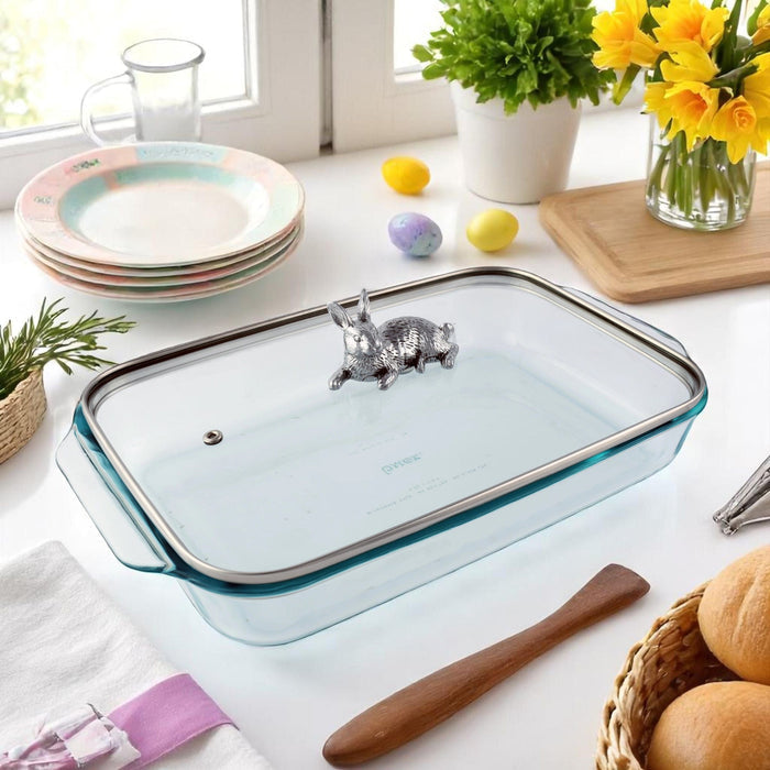 Bunny Lid with Pyrex 3 quart Baking Dish - The Well Appointed House