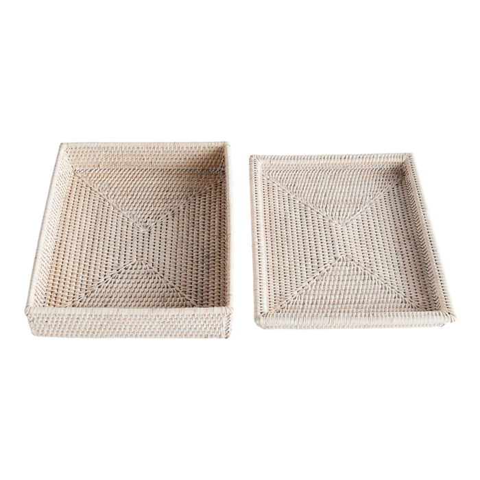 Burma Rattan Lidded Letter Box - The Well Appointed House