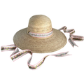 Buttercup Little Girl’s Hat - Vintage Sweet Pea Bouquet Ribbon - The Well Appointed House