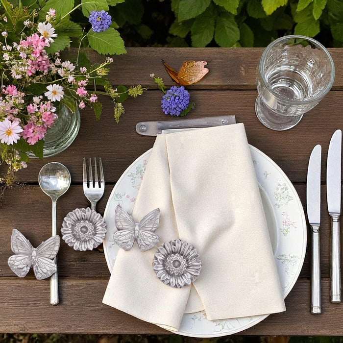 Butterfly and Flower Napkin Rings - The Well Appointed House