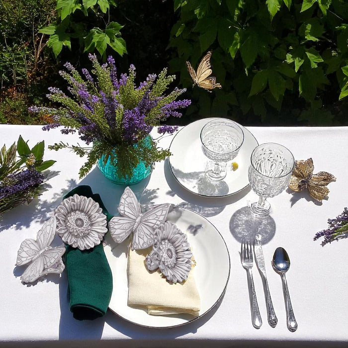 Butterfly and Flower Napkin Rings - The Well Appointed House