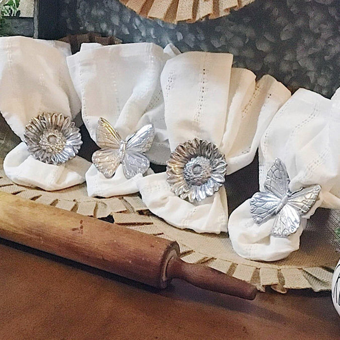 Butterfly and Flower Napkin Rings - The Well Appointed House