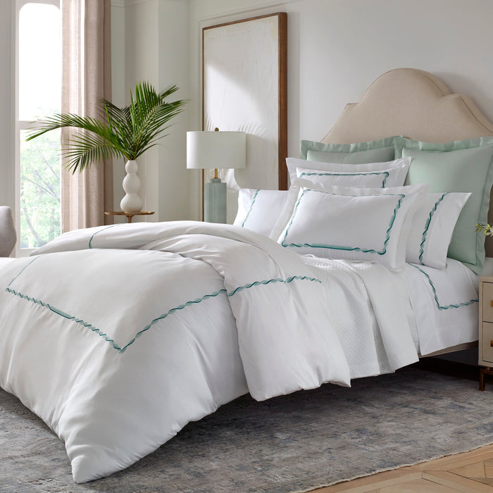 Cadence Monogrammable Flat Sheet - The Well Appointed House