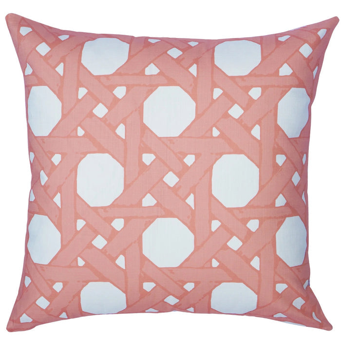 Cane Back Pillow Cover in Coral - The Well Appointed House