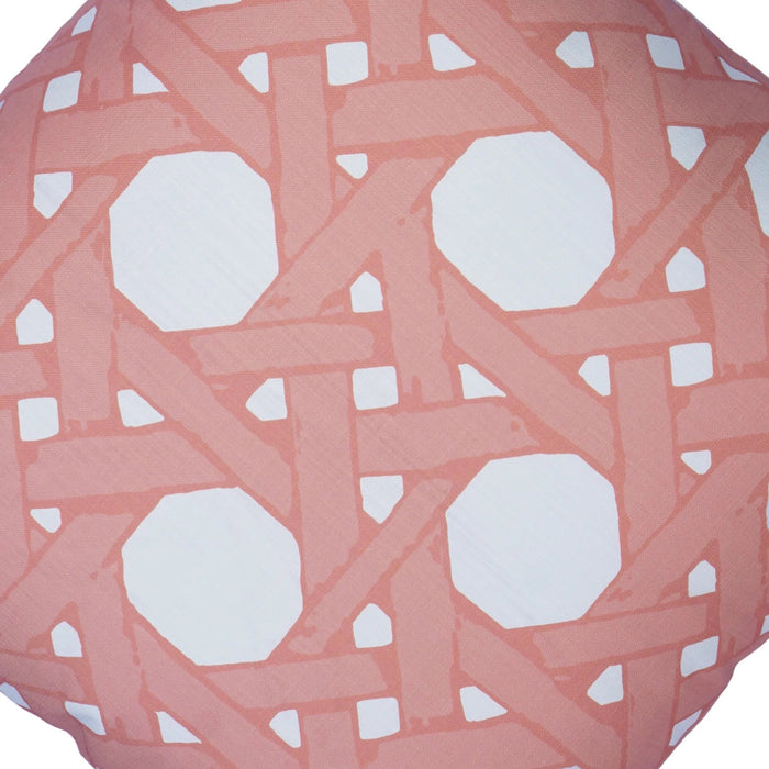 Cane Back Pillow Cover in Coral - The Well Appointed House