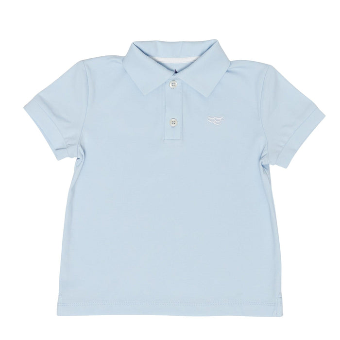 Carter Polo in Bailey's Bay Blue - The Well Appointed House