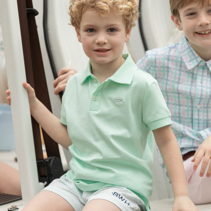 Carter Polo in Mid Ocean Mint - The Well Appointed House