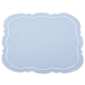 Charleston Pale Blue & White Placemat & Napkin - The Well Appointed House
