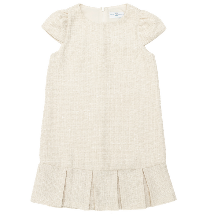 Charlotte Dress in Cream Tweed - The Well Appointed House