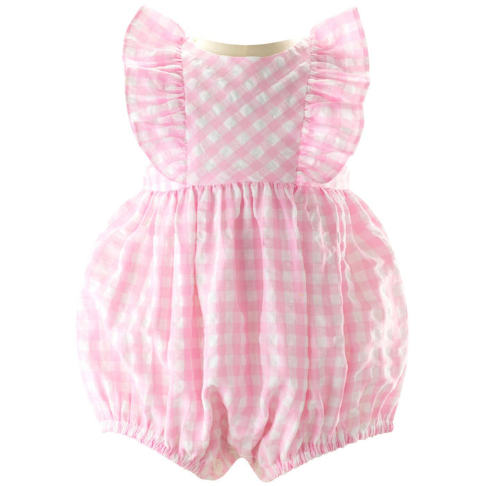 Check Ruffle Babysuit - The Well Appointed House
