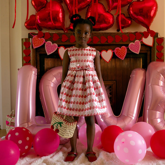 Cherry Damask Dress - The Well Appointed House
