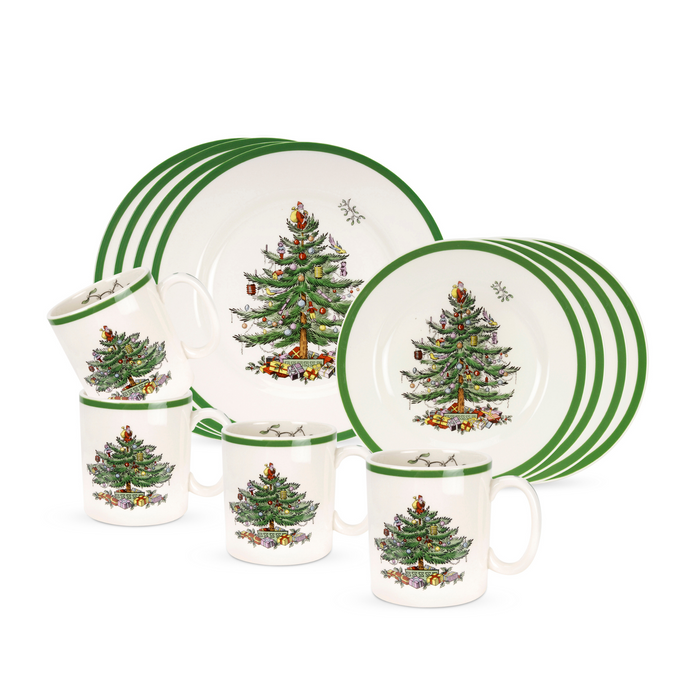 Christmas Tree 12 Piece Dinner Set - The Well Appointed House