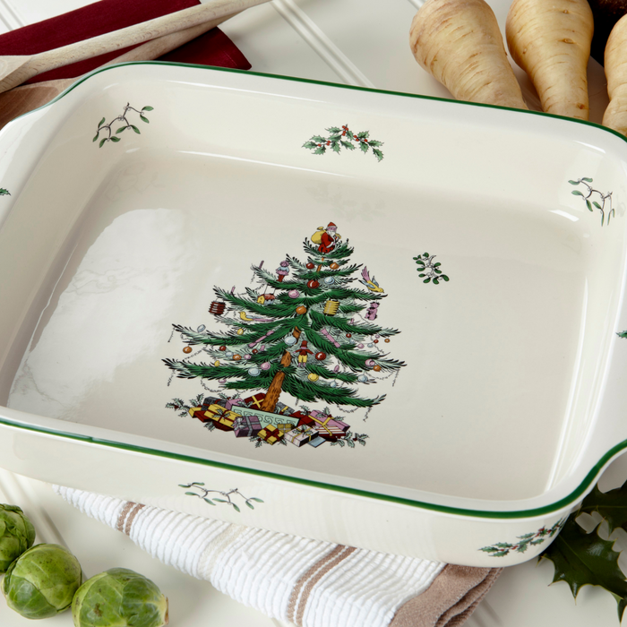 Christmas Tree Handled Serving Dish - The Well Appointed House