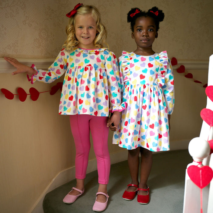 Confetti Heart Frill Dress - The Well Appointed House