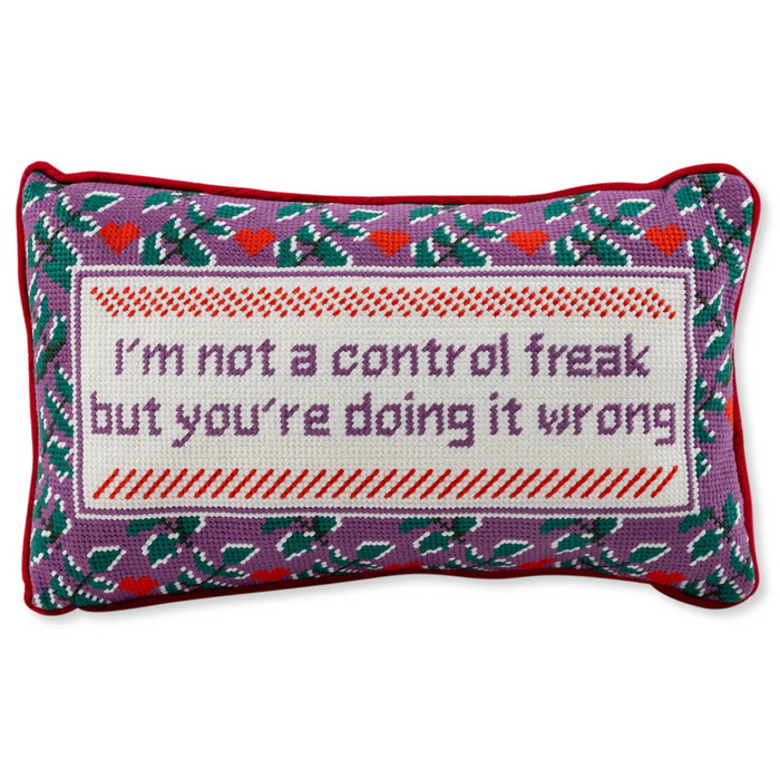 Control Freak Needlepoint Pillow - The Well Appointed House